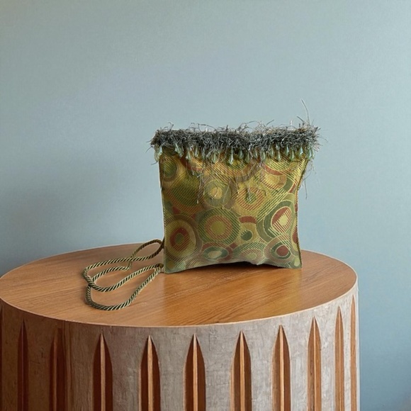 Handbags - Stylish Green Patterned Women's Bag